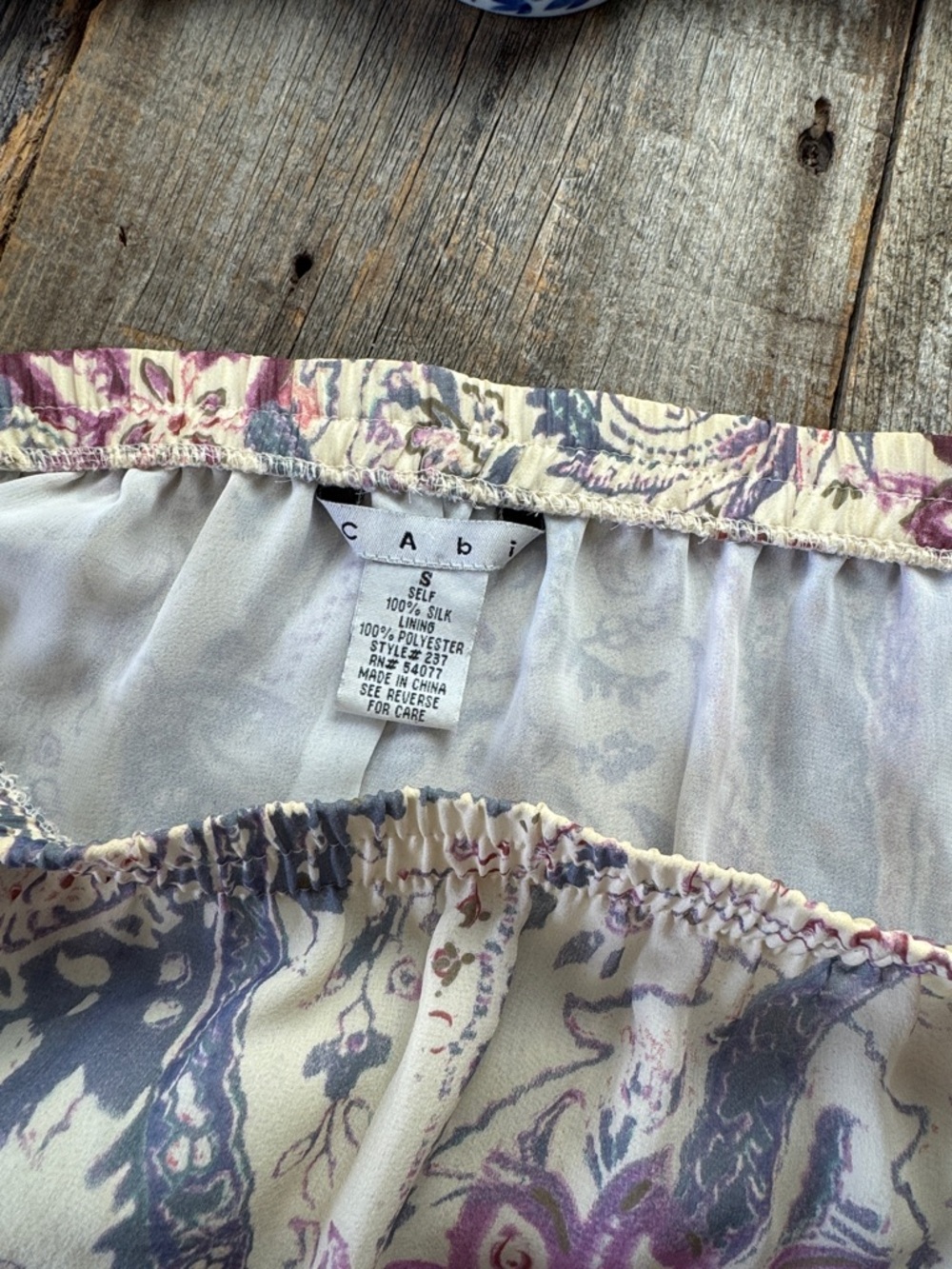 CAbi Silk Tiered Peasant Boho Maxi Skirt Size Small #237 - Picture 3 of 8